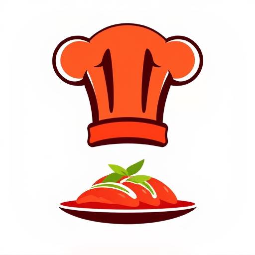 Icon depicting catering services with a chef's hat and food platter.